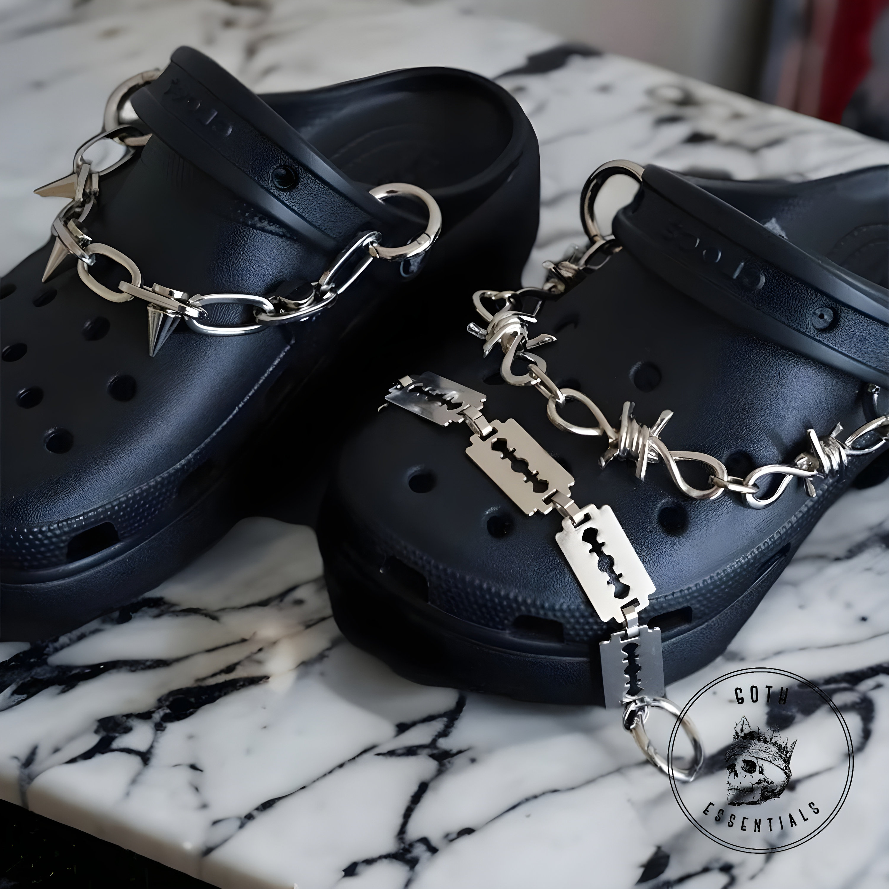 ⛥Goth Barbie Girl - Siren Clogs⛥ @Crocs #crocsirenclogs #sirenclogcroc