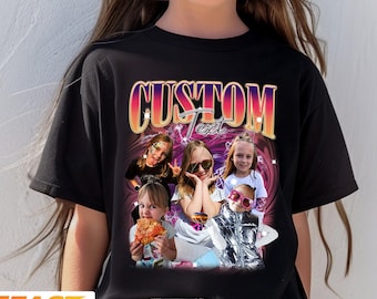 Custom Bootleg Youth Toddler Shirt, Custom Face Kids Shirt, Custom Kids Photo Shirt, Custom Baby Shirt With Photo, Birthday Shirt Kids