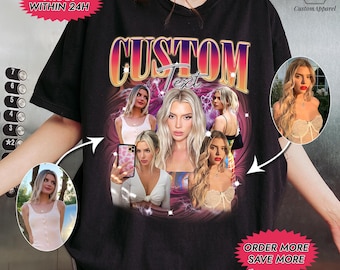 Custom Girlfriend Bootleg Shirt, Boyfriend Shirt With Girlfriend Face,Custom Image Wife Tee,Personalized Birthday Gift,Bachelorette Surprise