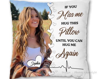 Personalized Pillow Cover with Picture, Custom Photo Pillow Cover Funny Gift Idea, Gift for Couples, Anniversary Gift for Husband From Wife