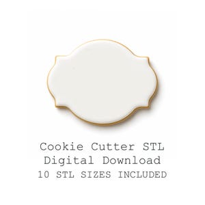 Plantilla STL básica para cortar galletas con forma de marco, paquete de 10 tamaños, borde afilado (descarga digital).