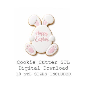 Paquete de archivos STL para cortar galletas de Pascua, 10 tamaños, borde afilado (descarga digital) imagen 1