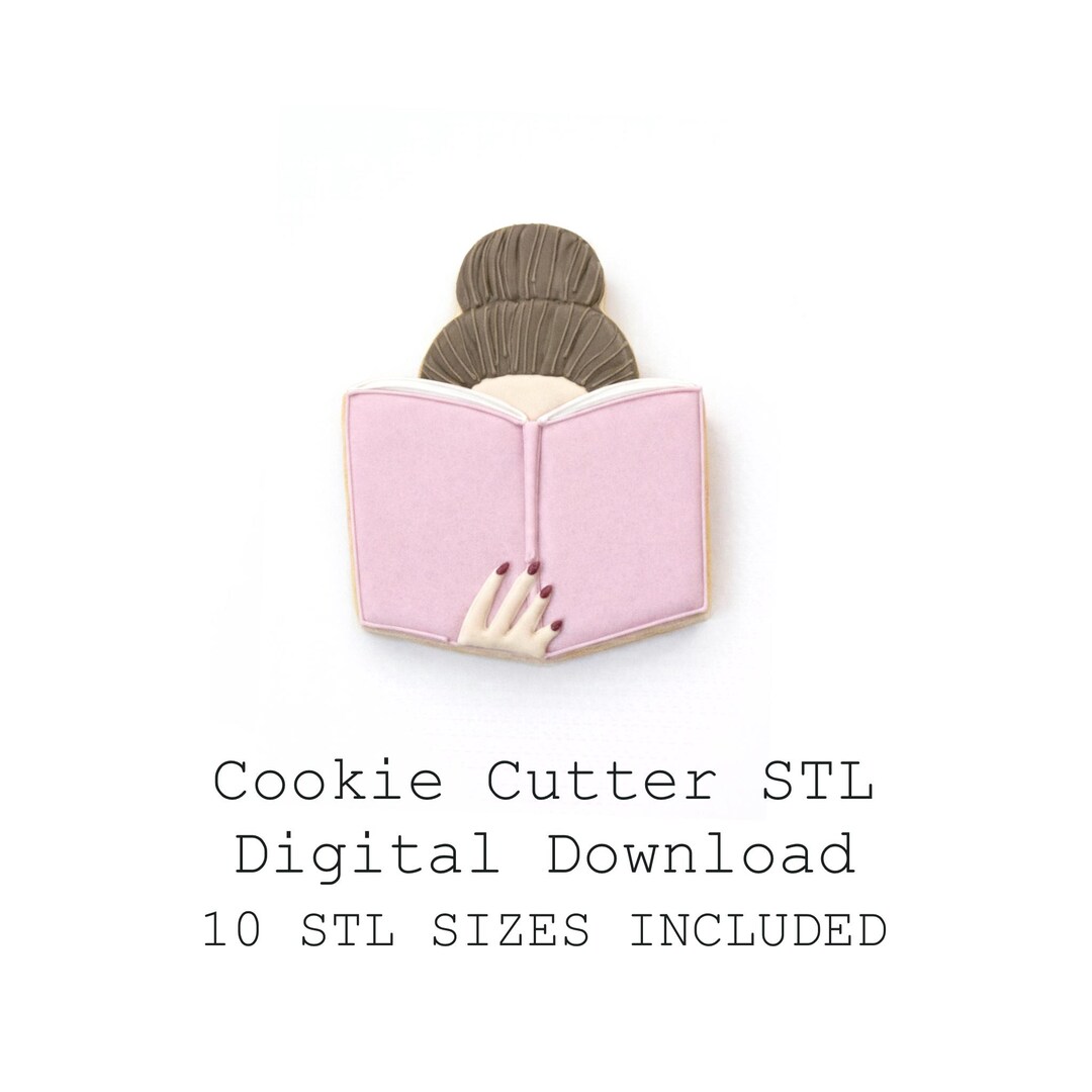 Reading Girl Student Cookie Cutter STL Bundle, 10 Sizes, Sharp Edge ...