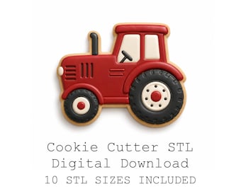 トラクター農場クッキー型STLバンドル、10サイズ、鋭利な刃（デジタルダウンロード）