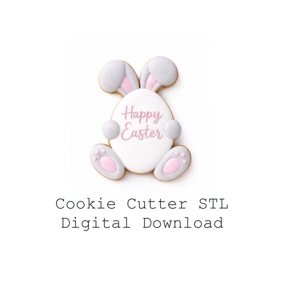 Easter Bunny Cookie Cutter STL File | 3D Print File