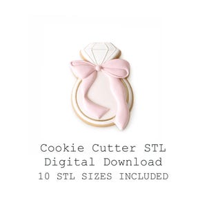 Paquete de archivos STL de cortadores de galletas con forma de lazo para anillos de boda, 10 tamaños, borde afilado (descarga digital)