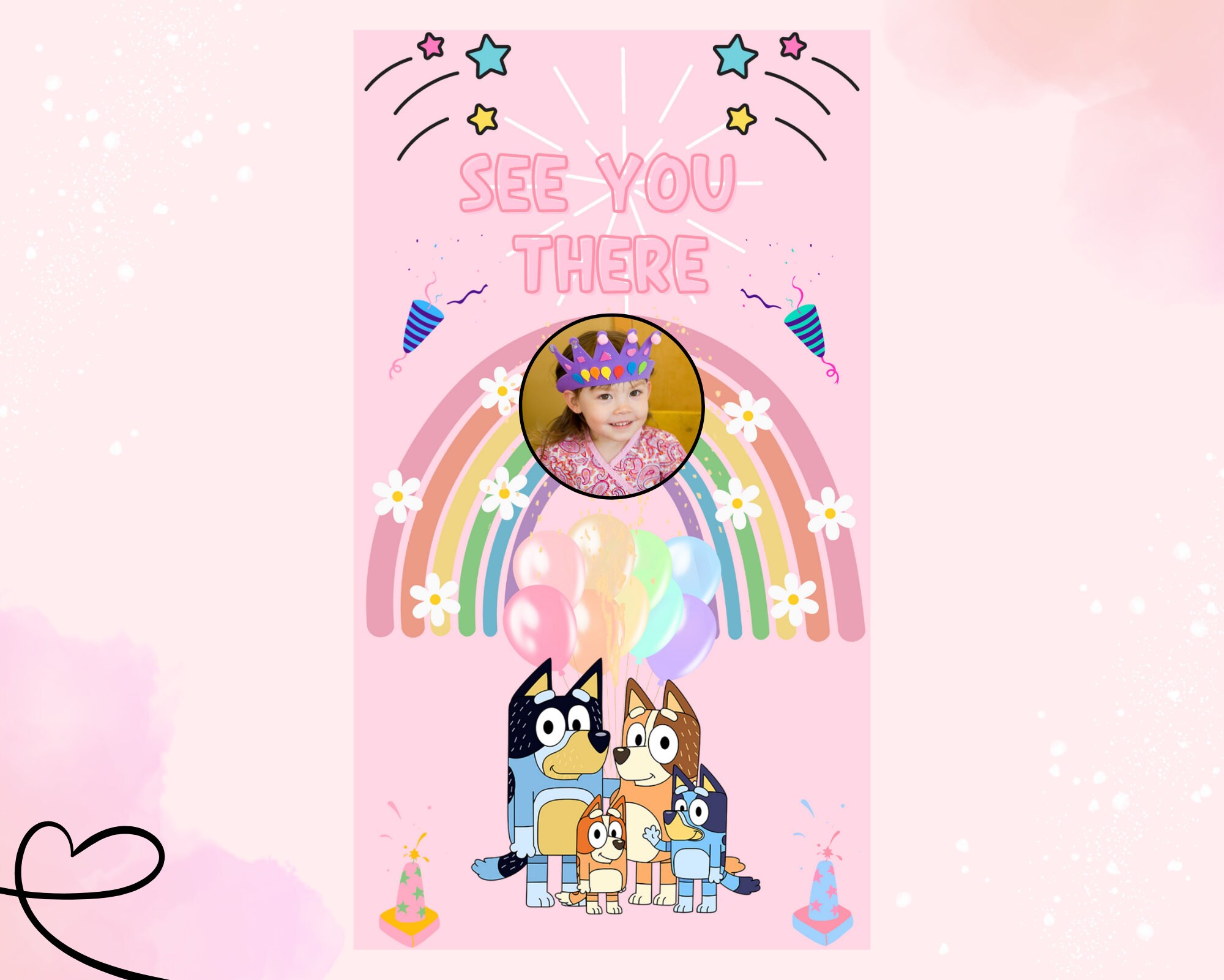 Bluey Birthday Invitation Bluey Video Invitation Bluey Bingo Etsy UK