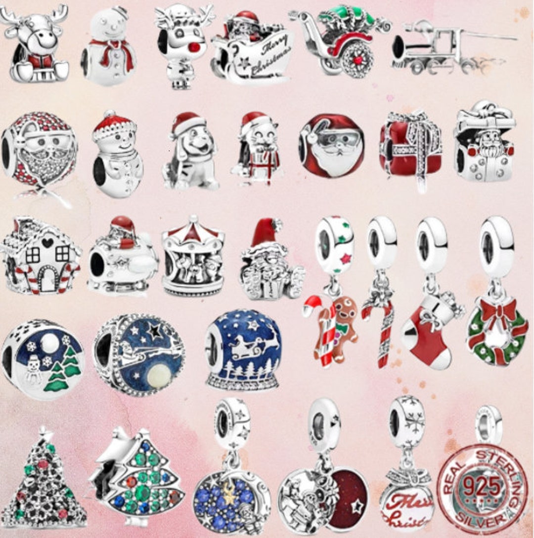 925 Sterling Silver Pandora Christmas Charm,all Charms Are Available.new Year