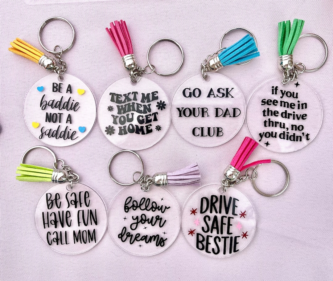 Funny Key Chains, Quote Keychain Gift Idea, Gift for Teen, New Driver