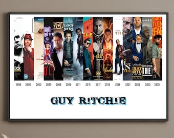 Guy Ritchie Filmography Print - Showing All of His Films