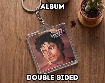 Custom Album Cover Keyring - Double Sided Front and Back - CD / Vinyl / Record - 2 inches