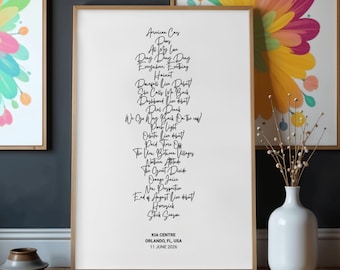 Noah Kahan The Great Divide Tour - Set List Print - Available for any concert