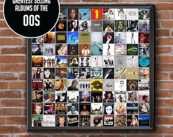 Affiche des 100 albums les plus vendus des années 2010 au Royaume-Uni ou aux États-Unis