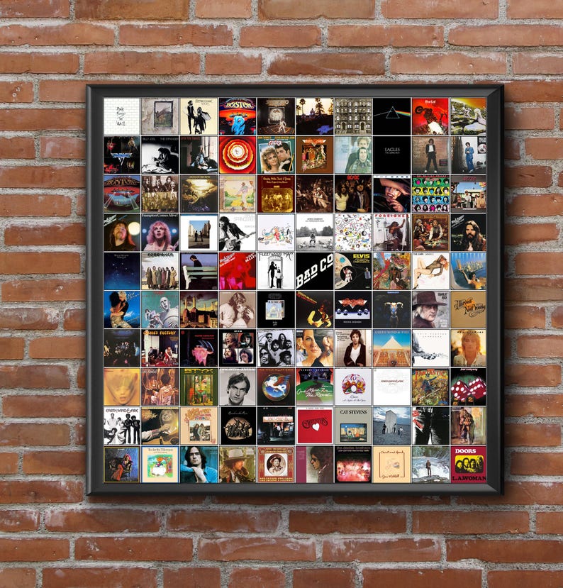 100 Greatest Albums of the 1970s Poster - Etsy