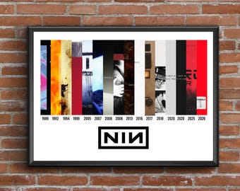 Nine Inch Nails - NIN - Discography Print – Album Art Timeline Wall Decor