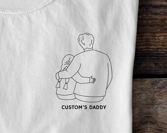 Customized Dad T-Shirt with Kids Names, Personalized Gift, Father's Day