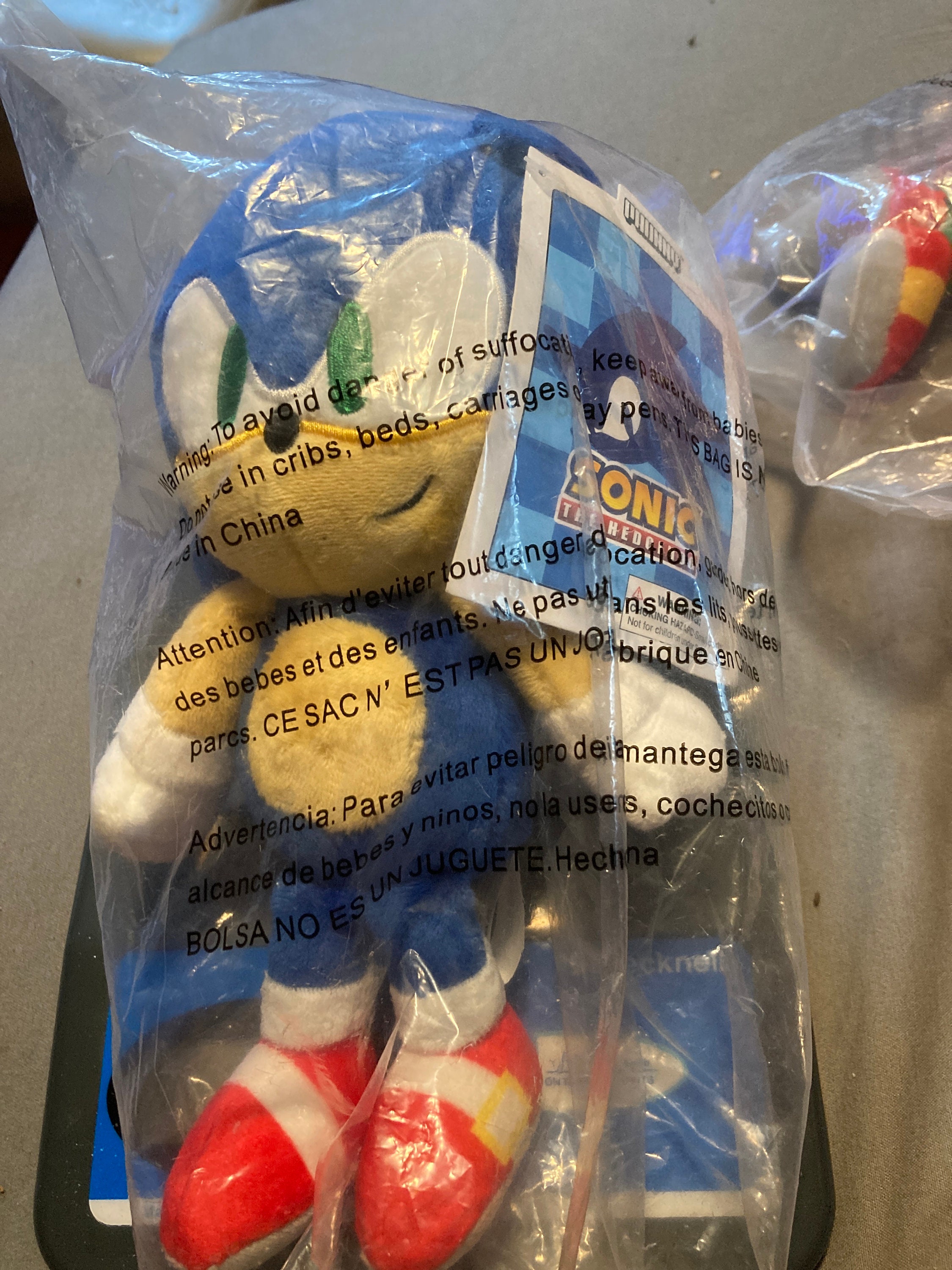 RARE 1991 Sonic the Hedgehog Early model Plush doll SEGA limited felt shoes