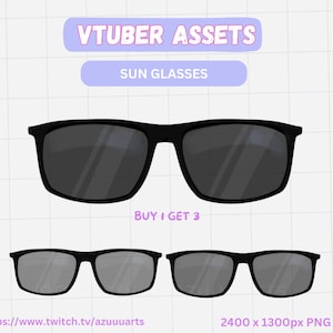 Vtuber Asset Sun glasses / PNG / kawaii/cute/Cool