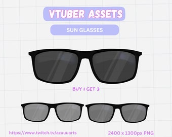 Sunglasses PNG Asset | Cool VTuber & PNGTuber Accessory | Stylish Overlay for Streamers