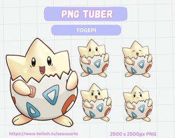 Togepi PNGtuber | Cute Vtuber Model | Chibi | pokemon | Twitch | Youtube | Stream PNG Tuber Read to use