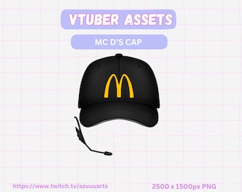 VTUBER Cute Mc Donalds cap , fast food , Cozy 1 McDonald Set | Vtuber Asset stream decoration || digital download