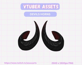 VTuber Devil Horns: Cozy Black Horn Set (Digital Download)