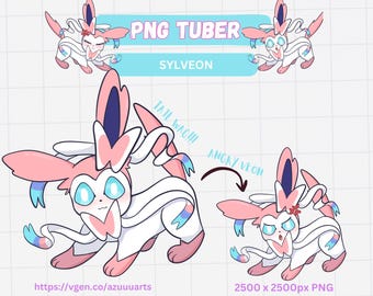 Sylveon PNGtuber | Cute Vtuber Model | Chibi | pokemon | Twitch | Youtube | Stream PNG Tuber Ready To Use