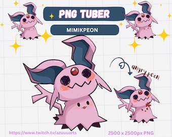 Mimikyu Espeon PNGtuber | Cute Vtuber Model | Chibi | Mimikyu pokemon | Twitch | Youtube | Stream PNG Tuber Ready To Use