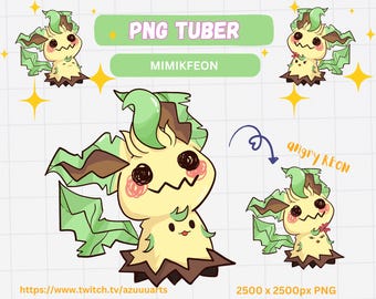 Mimikyu Leafeon PNGtuber | Cute Vtuber Model | Chibi | Mimikyu pokemon | Twitch | Youtube | Stream PNG Tuber Ready To Use