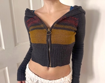Handmade knit hoodie