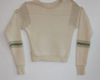 Handmade wool & silk 60’s style Knit Rugby Jersey Jumper