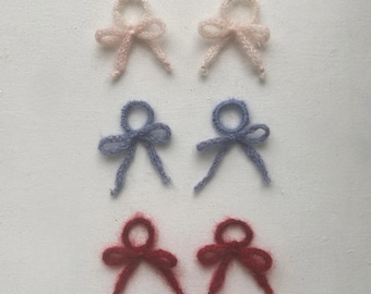 Mohair and silk hair ties
