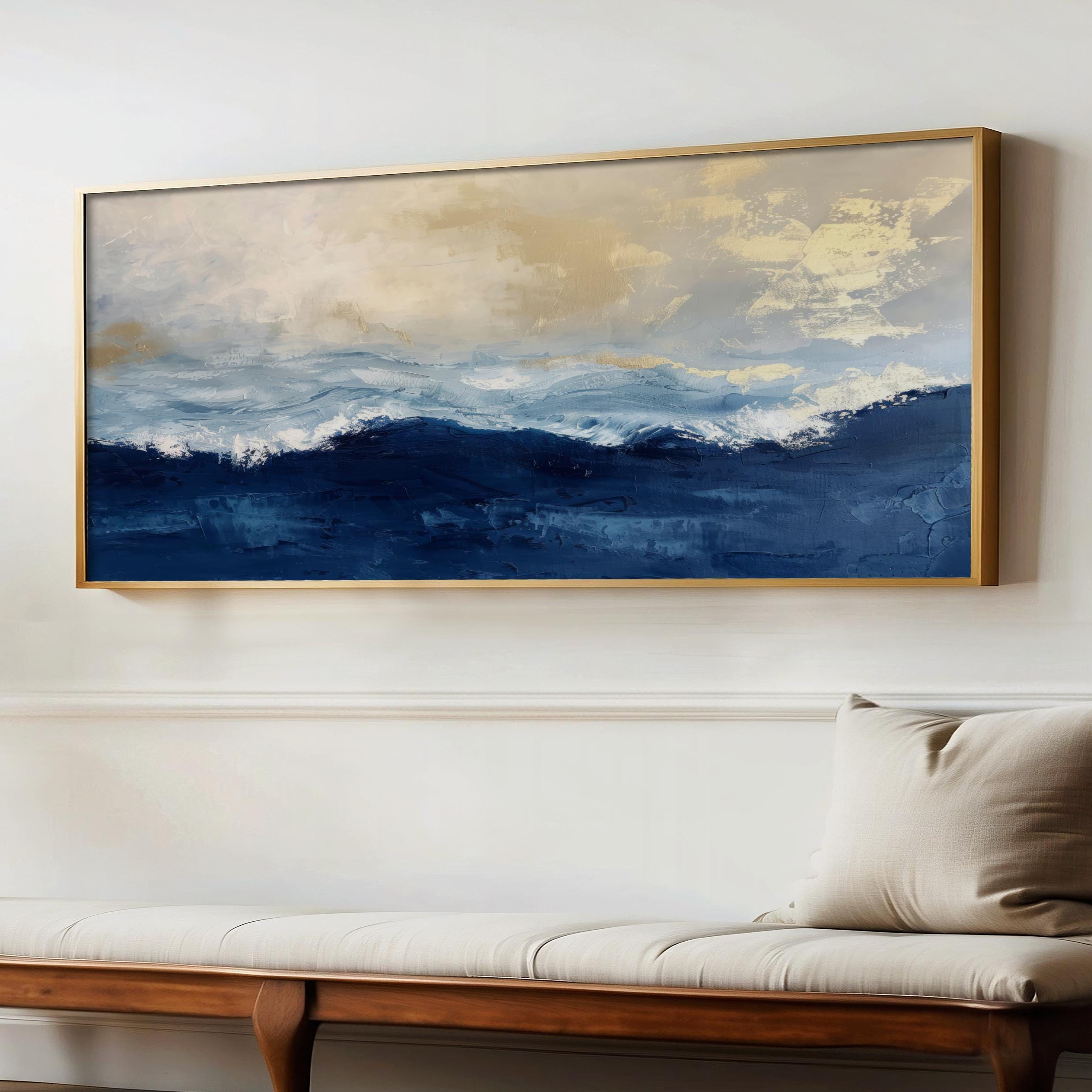 X Large Ocean Picture Navy - Etsy