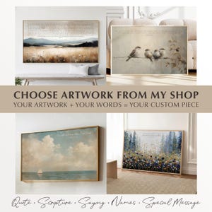 Create Your Own Artwork, Customizable Personalized Quote Scripture Saying Pair Your Text Canvas Print Poster Wall Art Vertical or Horizontal
