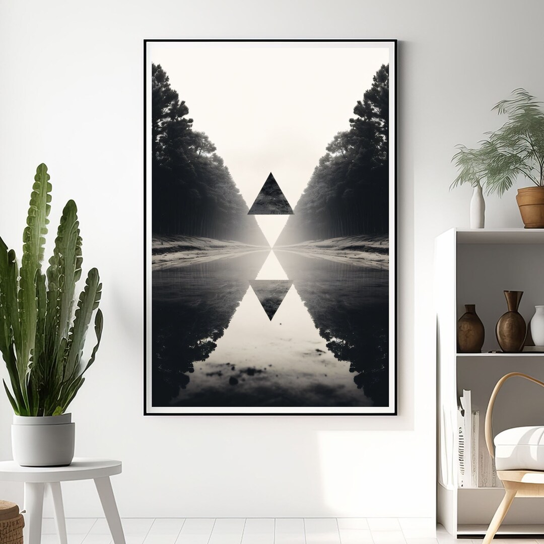Landscape Geometry Printable Poster Geometric Triangle Print Astract ...