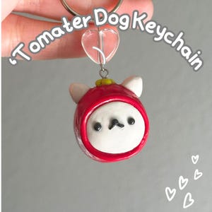 Tomater Dog Keychain | Polymer Clay Keychain | Birthday Gift | Phone Charm | Cute Keychain | Handmade Accessories | Cute Gift
