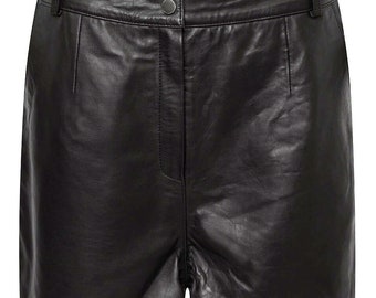 Handmade Leather Shorts for Women | Leather Shorts for Ladies | Leather Shorts Black