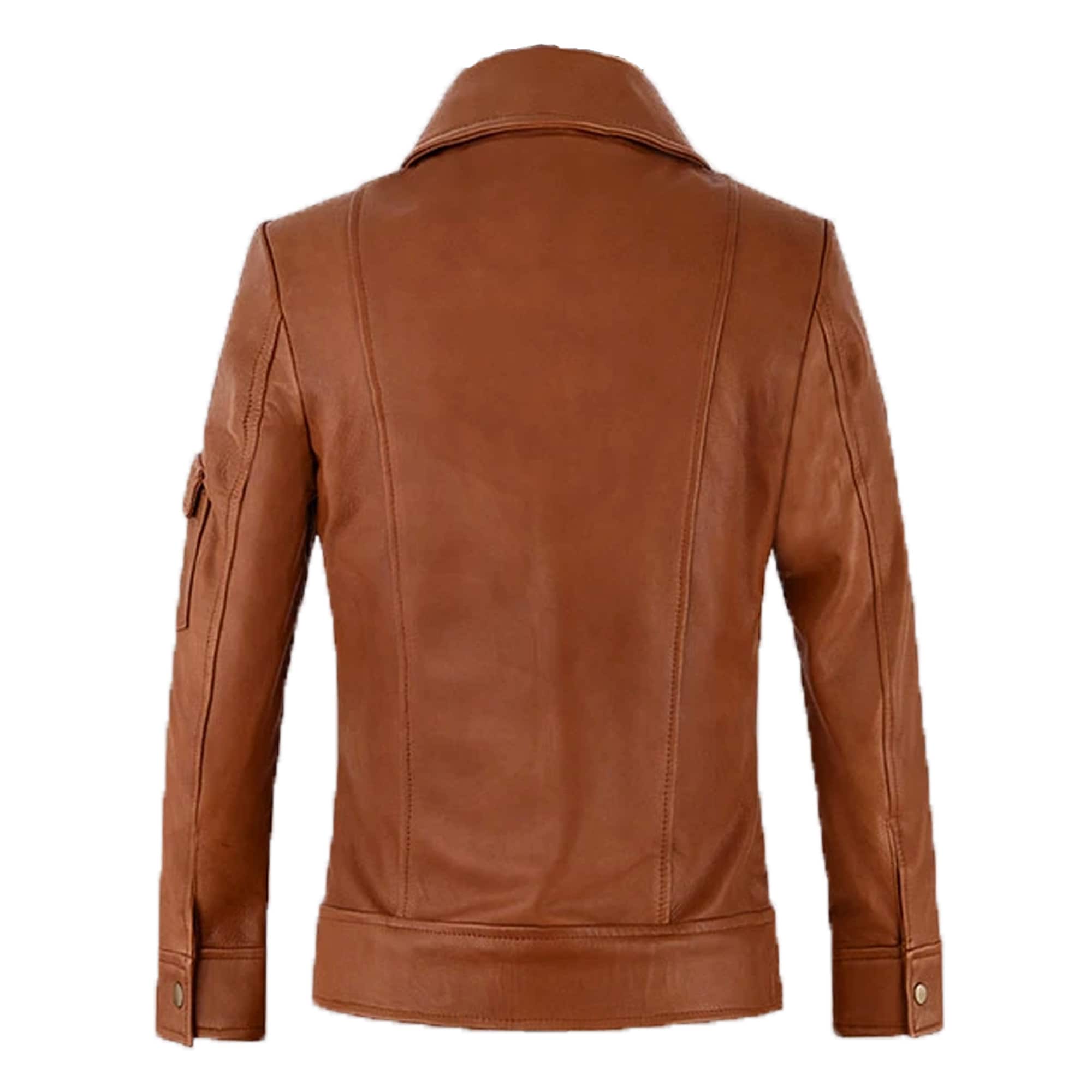 Gigi Hadid Brown Leather Jacket | Handmade Slimfit Women