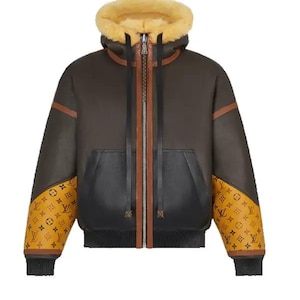 Vintage Women Leather Jacket Inspired by Mary J Blige & Ghost Monet Brown Shearling Aviator Style