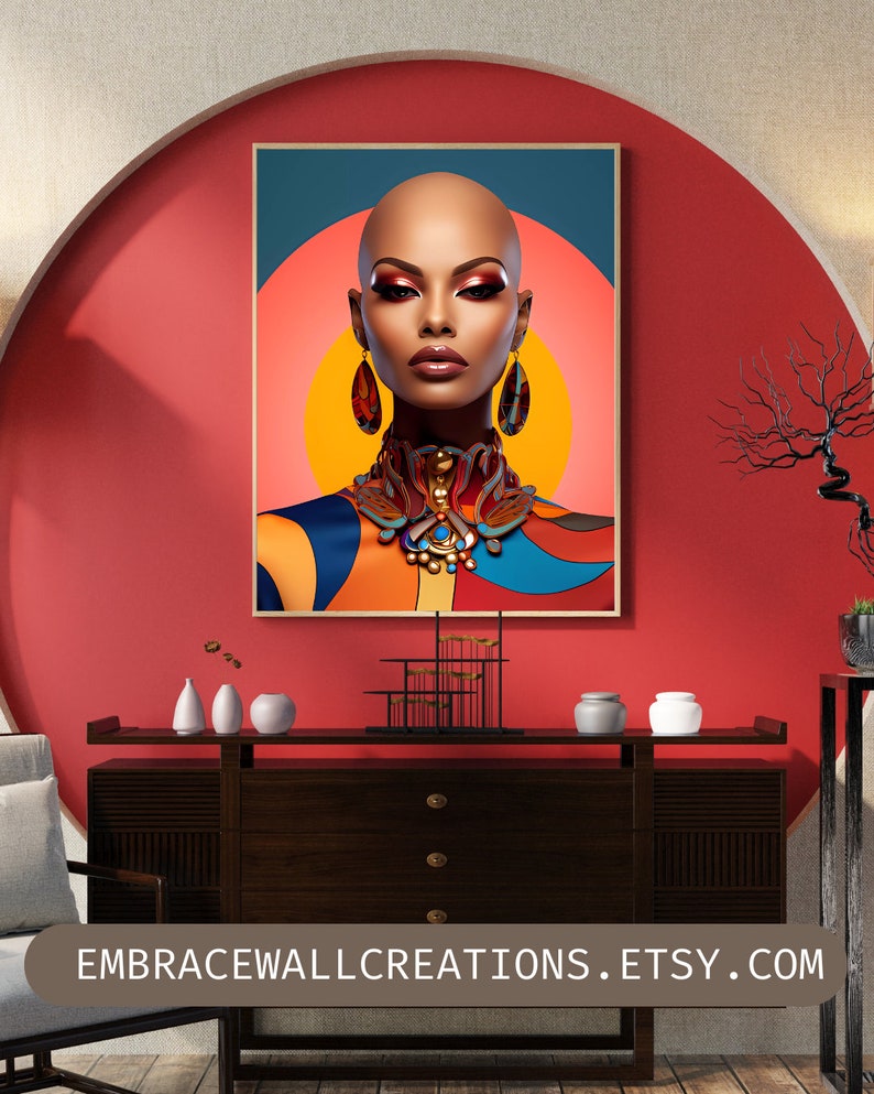 African Woman Wall Art Design Black Woman Art Girl Art Etsy