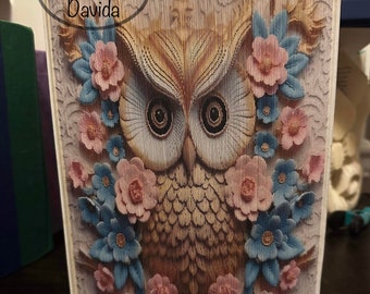 3D Owl photo edge pattern (book art)