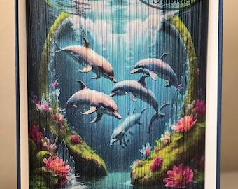 Dolphin photo edge pattern (book art)