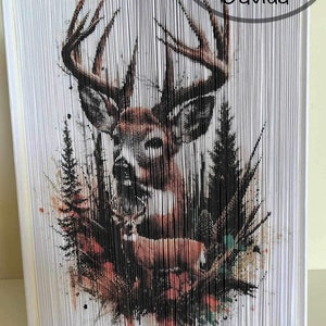 Deer photo edge pattern (book art)