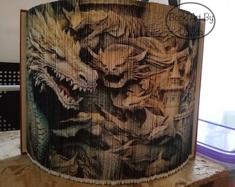3D dragon photo edge pattern (book art)