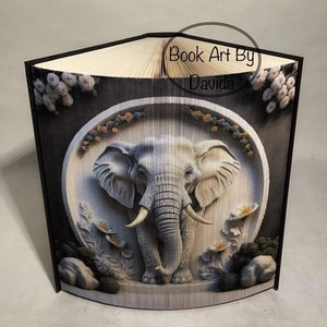 3D Olifant 2 fotorandpatroon boekkunst afbeelding 2