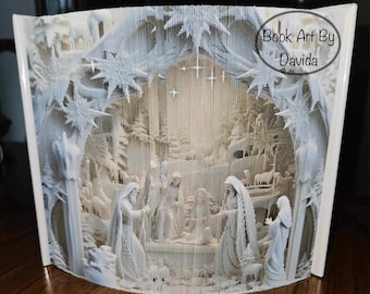 Libro con bordo fotografico per presepe 3D