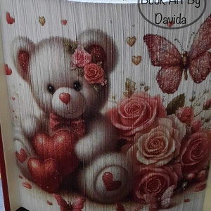 Valentine bear photo edge pattern book art image 1