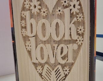 Book lover in heart MMCF Measure Mark Cut and Fold Pattern (Book art pattern)