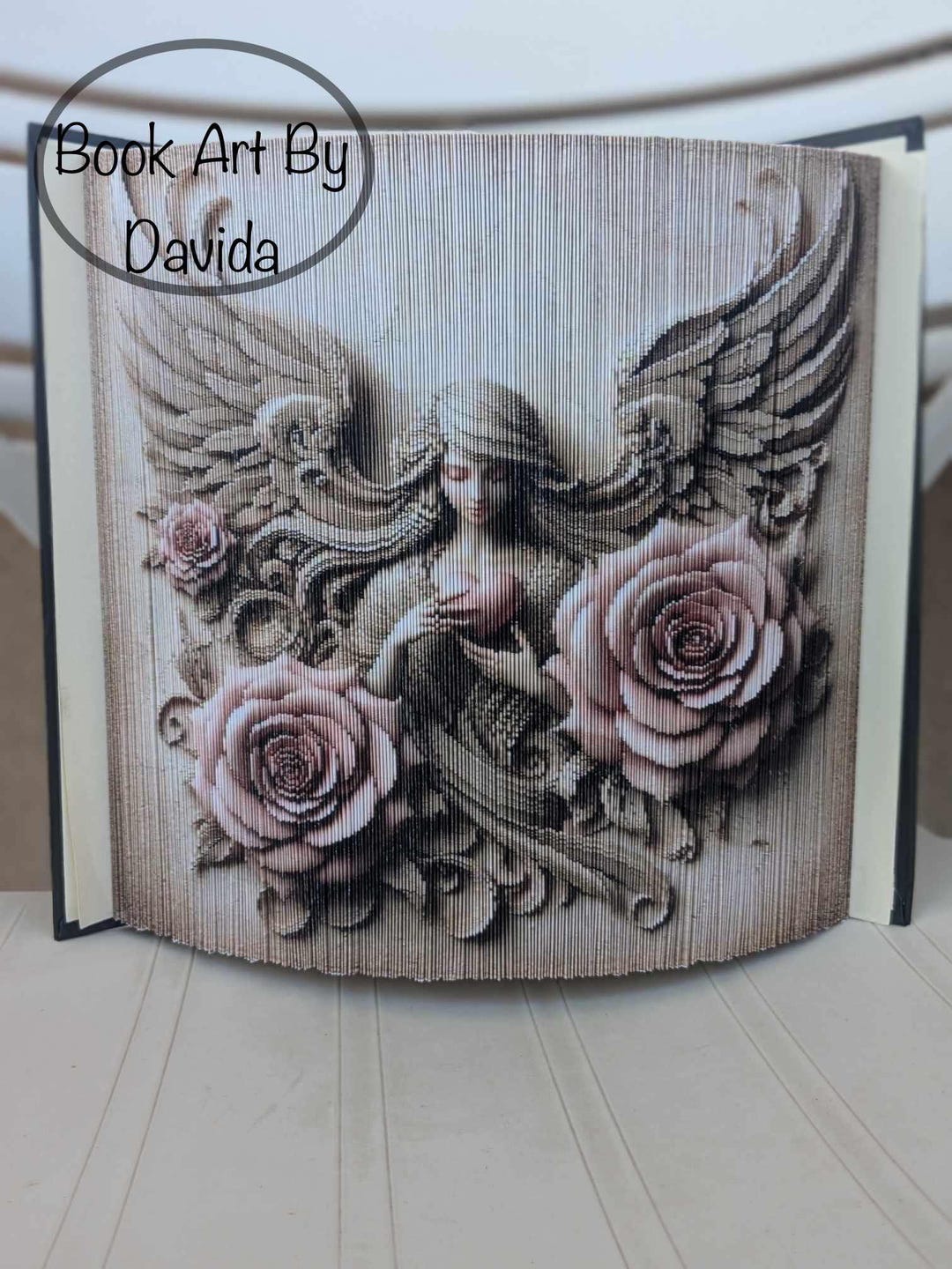 3D Angel Photo Edge Pattern (book Art) - Etsy