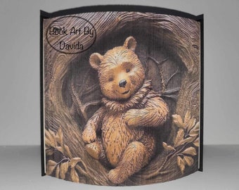 Motif de bordure de photo 3D d'ours (art du livre)